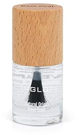 INGLOT COSMETICI Smalto Base Coat per unghie Natural Origin, smalto vegano, traspirante, formula vegana, 8 ml, colore: trasparente