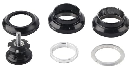 Rennrad-Headset CNC-Fahrradlenkung, externes abgedichtetes Lager, Aluminiumlegierung, 34 mm, für Mountainbike Schwarz