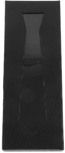 Holibanna Caja De Regalo para Hombre Caja Organizadora De Corbatas Piel De Serpiente Negra Estuche De Viaje Multifuncional para Corbatas Y Pañuelos