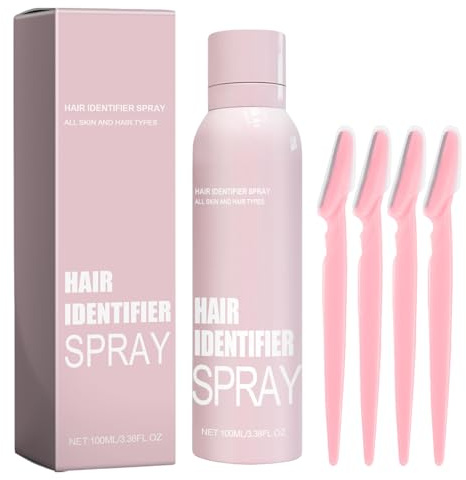 Hair Identifier Spray for Face Shaving,Dermaplaning Blades for Face,100ml | Face Shavers for Women,Comfortable Grip Shavers and Dermaplaning Spray Set