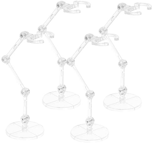 Alasum 4stücke Teiliges Verschleißfestes Figure Display Stand Transparente Kunststoff Modellhalter Stabile Puppenständer Für Schreibtisch Einfach Montierbar Und Vielseitig Einsetzbar