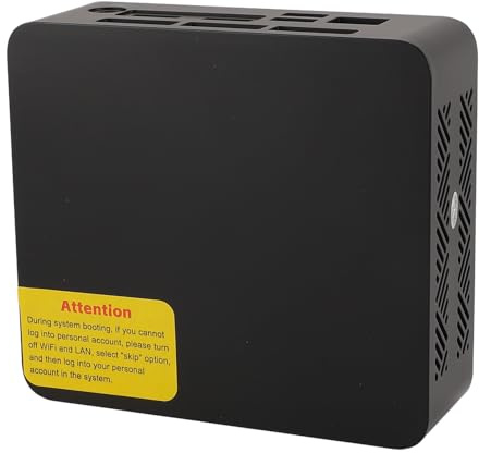 Petit Ordinateur de Bureau, Micro PC WiFi 6 BT 5.2 avec 2 Interfaces Multimédia USB3.2 HD pour Le Bureau (Prise UE 16 Go + 512)