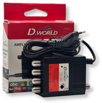 AMPLIFICATORE DI SEGNALE TV GUADAGNO 20dB 1 INGRESSO 4 USCITE BANDA DA 47 A 862 MHZ