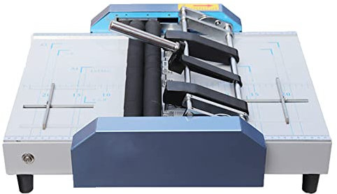 Grapadora de libros de papel eléctrica, máquina de encuadernación automática con grapadora plana y encuadernadora, máquina plegable con grapadora de folletos A3, máquina de carpetas discontinuas para