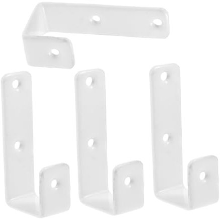 Parliky 4pcs Heavy Duty Storage j Hooks Bunk Bed Ladder Brackets 25mm Hollow Plastic Coated Hooks White for Loft Bed and Garage Organization