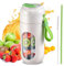 Portable 500ML Mini Blender for Fresh Fruit Juice and Smoothies, Rechargeable Smoothie Maker with Wireless Charging and Travel Lid - Ideal for Travel, Gym, and Office Use (350ml Stirring Capacity)