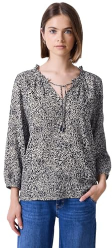 Street One Studio F345845 Blusa Fantasia con Volant, Void Blue, 48 Donna