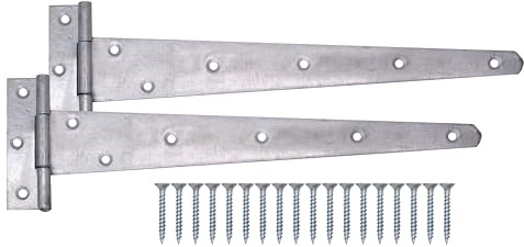 EAI Galvanised Gate Tee Hinges, 450mm / 18 Inch, Extra Heavy Duty, 2 Pack