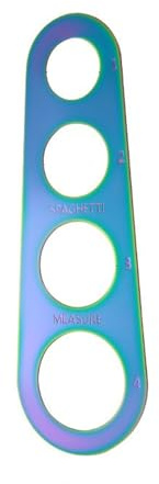 Règle de mesure à spaghetti en acier inoxydable pour un contrôle précis des portions de pâtes, convient pour linguini et fettuccine, passe au lave-vaisselle (colorée)