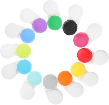 VERDANVERSE Estuche para Lentes De Contacto 12 Colores Dobles, Caja Pequeña Hermética Portátil, Material Resistente, para Viajes y Uso Exterior, Organizador Compacto para Lentes De Maquillaje