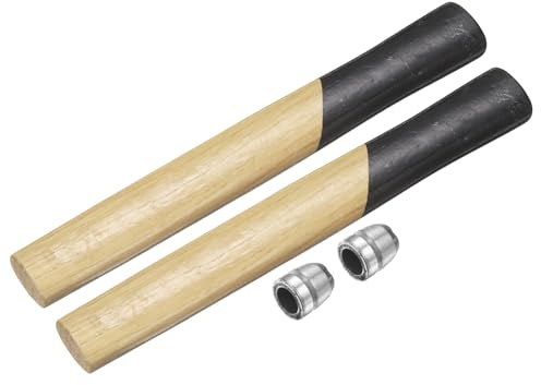 sourcing map 2pcs Wood Sledge Hammer Handle 10.6 Hammer Wooden Replacement Handles with Round Wedges for 3lb Round Octagonal Head Decking Framing Carpentry Construction DIY Sledge Axe Tools