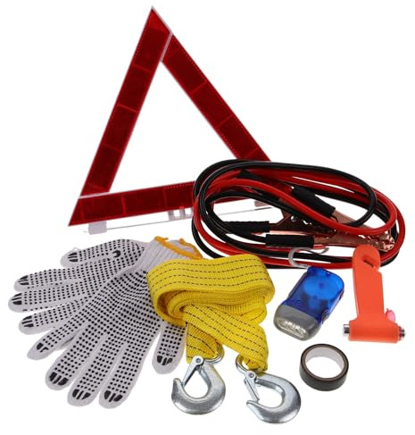 CALLARON Kit D’outils Automobile 8 Pièces Multifonction pour Véhicule, Paquet de Secours Compact, Accessoires Auto pour Assistance D’urgence et Inspection Routière