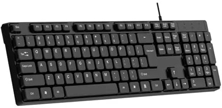 ZBIianxer Clavier Filaire USB K15, Large compatibilité, expérience de Frappe Confortable et résistant Chocs, pour Clavier d ' Ordinateur de Bureau et de Maison