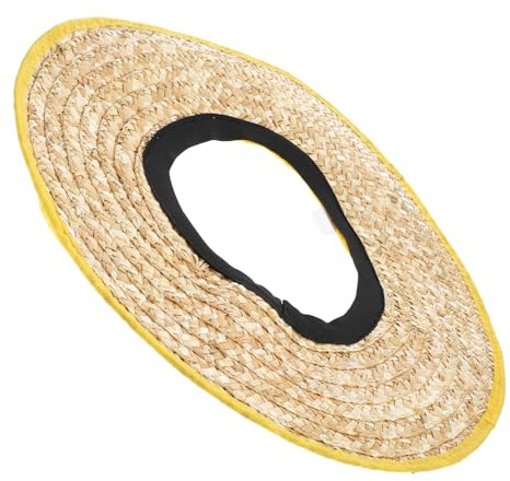 JUMPLAWN Cappello da Sole in Paglia per Lavoratori Protezione Solare e Design Traspirante, Copertura per Elmetto da Lavoro Stile Semplice per Colore Casuale