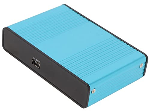 Jiawu Carte Son USB, 5.1 Canaux, Taux d'échantillonnage de 48 KHz, Plusieurs Interfaces, Carte Son Externe, 5.1 avec Boîtier en Alliage d'aluminium pour PC Portable XP Vista 7 (Blue)