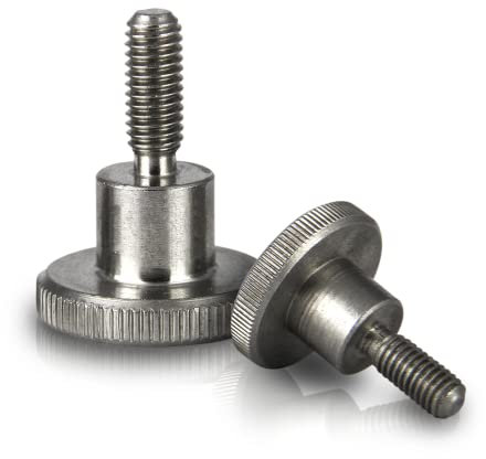 PROTECH 2 Stück Rändelschrauben M5x12 Edelstahl A1 VA Rostfrei hohe Form Daumenschrauben Rändel Schraube DIN 464