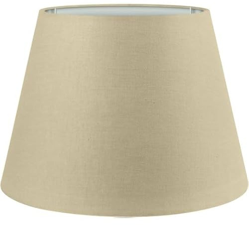 Wogati® Premium Lampenschirm | Größe: L | Farbe: Beige | E14 | konisch | Baumwolle | für Stehlampen, Hängelampen, Tischlampen, Deckenlampen