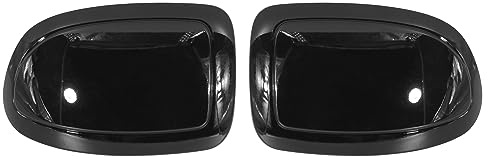 X AUTOHAUX Pair Black Exterior Rear View Mirror Housing Door Wing Mirror Covering Cap for GMC Sierra 1500 for Chevrolet Silverado 1500 1999-2006