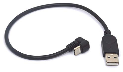 Cable de carga USB tipo C de 180 grados en forma de U USB-C a USB A Cargador USB A macho a C Cable de sincronización y carga Cable de plomo Juego de cables Powerline Convertidor Extensión (30 cm)