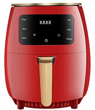 Freidora De Aire, Freidoras Eléctricas De Aire Caliente De 4,5 Litros Para Asar, Hornear Y Asar, Pantalla Táctil Digital 8 En 1, Sartén Antiadherente Olla Sin Aceite,Red little surprise