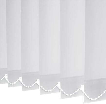 Bermuda PLAIN LIGHT GREY - Vertical Blinds Slats Made to Measure 89mm (3.5 Wide) with FREE Weights Chain & Hangers - By EXACT BLINDS.