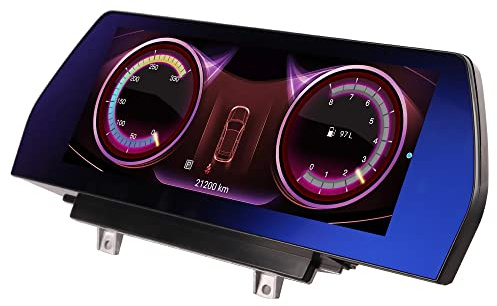 AneQu 12.3 Car Stereo Android 12 pour BMW 3 Series 4 Series F30 F31 F32 F33 F34 F36 NBT System Octa-Core 8GB RAM 128GB ROM Car Multimedia Navigation System with Blue Screen Carplay Android Auto