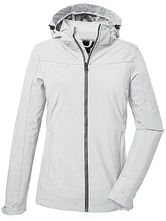 Killtec Damen Softshelljacke/Outdoorjacke mit abzippbarer Kapuze KOS 40 WMN SFTSHLL JCKT, gebrochenes weiss, 40, 41280-000