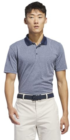 Adi Performance Heathered Polo Shirt, Blue, Large