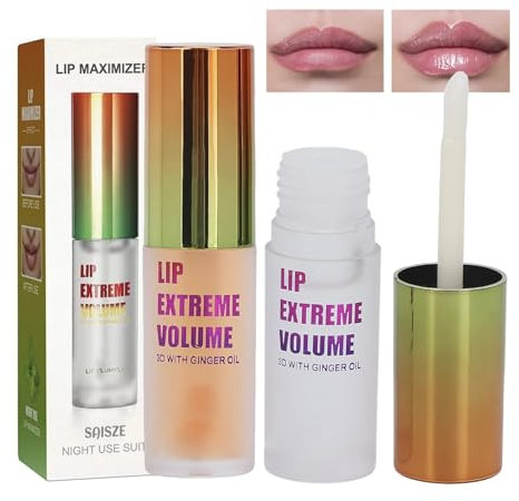 HSLFUAI Confezione da 2 sieri oleosi per labbra a lunga durata, volumizzanti istantanei, riparano le linee sottili, aumentano l'elasticità, balsamo per labbra sexy