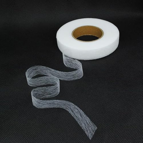 SUNYUHUI textilklebeband saum band zum aufbügeln Weiß Nähen Zubehör Klebeband Tuch Bekleidung Schmelzbares Interlining DIY Zubehör Patchwork Futter Säume Klebeband Tuch (2CM1Roll(64Meter)