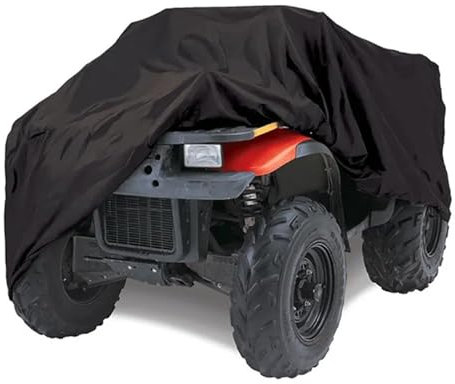 WOLWES Vollgarage Abdeckplane Universal Outdoor Wasserdicht Staubdicht Volle ATV Abdeckungen ATV Planen Für ATV Fahrzeug Roller Motorrad Quad Bike(XL)