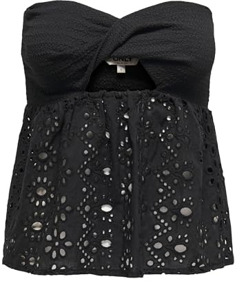 ONLY Onlaurora Tube Top WVN för kvinnor, svart, M