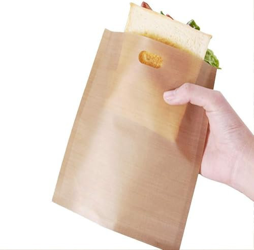 15 bolsas reutilizables para tostadas, antiadherentes, con bolsillos lavables, para sándwich, tostadas, tostadas, para pan, queso, pizza, panini, tostadas, aperitivos, microondas, parrilla, tostadora,