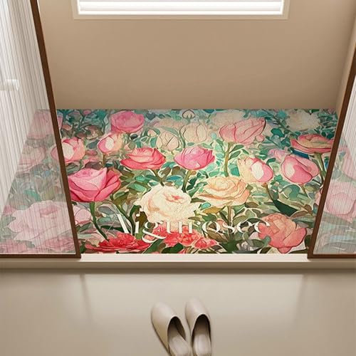 Yinghesheng Duschmatte rutschfest Weich Komfort Badematte mit Ablauflöchern, Duscheinlage rutschfest,PVC-Luffa Massage Antirutschmatte, Schnell Trocknend,B,45x70CM