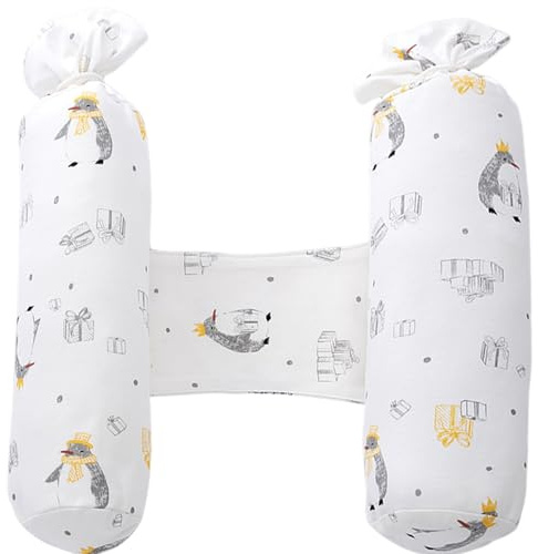 CUCUFA Anti-Rollkissen für Baby, 1 Paar einstellbares Seitenschläferkissen, Style 2 Weiche Baumwoll-Süßigkeiten-Formpositionierer für 0-12 Monate, waschbar
