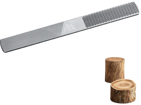 Flache und Halbrunde Holz Raspel, 4 Funktion Holzraspel Hand Datei aus Kohlenstoffstahl, Holzbearbeitung Carving Grobes Werkzeug (1er Pack)