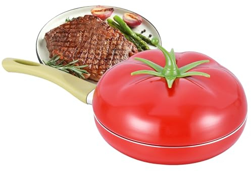Olla de cocción pequeña | Olla de cocción a fuego lento para verduras y frutas – Olla de tomate con tapa – para placas de inducción eléctricas cocina cocina freír cocina leche sopa a fuego lento