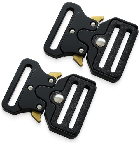 Hawpasy 2PCS Gürtelschnalle 40mm, Metall Steckschnalle für Herren, Damen, DIY Lederarbeit, Robuste Schnallen für Militärgürtel, Modegürtel, Basteln, Accessoires