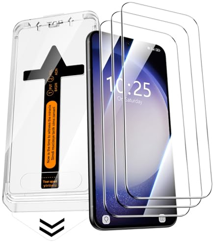 QUESPLE [3 Stück] Panzerglas Schutzfolie für Samsung Galaxy S23, [Auto-Installation] Anti-Kratzen, Ultra-klar, Anti-Bläschen Gehärtetem Glas Displayschutzfolie für Samsung Galaxy S23