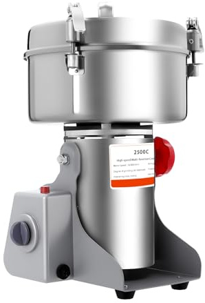2500g Grain Mill, 4500W Flour Mill Grinder for Home, 32000RPM Wheat Grinders,110V Countertop Stainless Steel Commercial Spice Grinder, Pulverizer Powder Machine for Spices, Coffee Beans, Seasonings