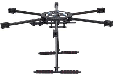 X6-X600 600mm FPV Hexacopter Rahmen mit Carbon Fiber Fahrwerk Skid for RC Multicopter S550 SK500 Verbesserte Version(Glass Fiber Center)