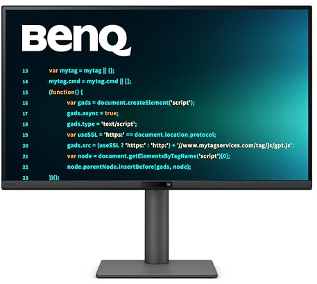 BenQ RD270Q Monitor de programación 27 2K 144Hz, Panel Nano Mate, Modos de código, USB-C 65W, protección Nocturna, diseño ergonómico y solución de Cuidado Visual