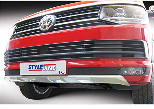 RGM Frontspoileransatz 'Skid-Plate' passgenau | kompatibel mit Volkswagen Transporter T6 2015-2020 Silber