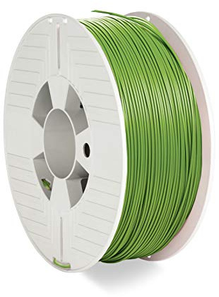 Verbatim PLA-filament 3D-tryck, 1,75 mm, 1 kg, högpresterande polyactid-filament för materialextrusion, för 3D-skrivare och 3D-penna, filament för 3D-skrivare av PLA, 1 spole 335 m, grön
