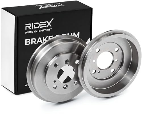 RIDEX 123B0135 2x Tamburo freno Posteriore senza cuscinetto ruota senza bullone fissaggio ruota senza mozzo portaruota Compatibilità con FORD Fiesta Mk6 Hatchback JA8, JR8