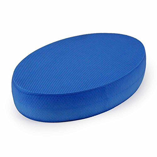 Ovale Schaumstoff-Balance-Pads, stabiles Fitness-Übungskissen, tragbares Gymnastik-Trainer-Board, aus Thermoplastische Elastomere, rutschfest, perfekt für Physiotherapie, Pilates, Krafttraining, Blau