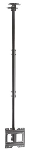 AISENS Schwenkbare Deckenhalterung, ausziehbar, für Monitor/TV, 50 kg, 23-43 cm, Schwarz
