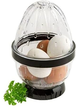 EZ EGGS hårdkokt äggskalare, 3 äggkapacitet – handhållna specialitet köksverktyg skalar äggskal på sekunder (som ses på TV)