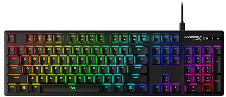 HyperX Alloy Origins – RGB Mechanische Gaming Tastatur, HyperX Aqua, (QWERTY – US Layout)