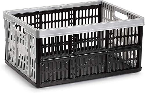 Plastic Forte - Caja Plegable Plata 32 Litros, 35 x 48 x 4 cm